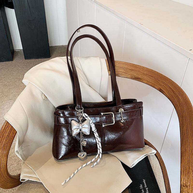 Commuter Texture Underarm Shoulder Handbag