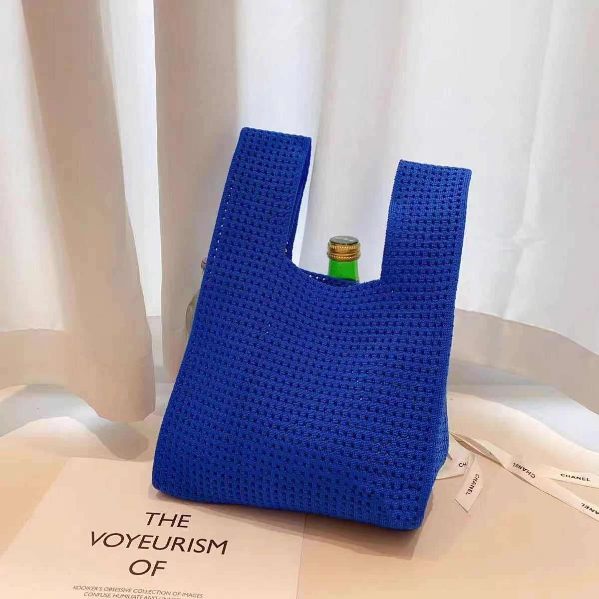 Simple Retro Hollow Knitted Handbag For Women