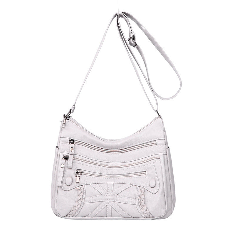 Casual Messenger Bag Fashionable Versatile Multi-layer Multi-pocket