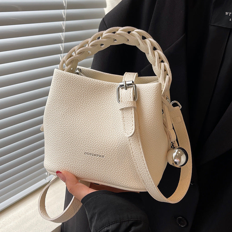 One-shoulder Crossbody Design Portable Bucket Bag