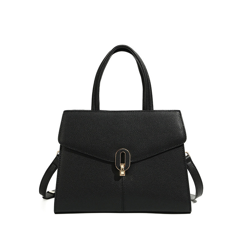 Red Leather Commuting High-grade Handbag