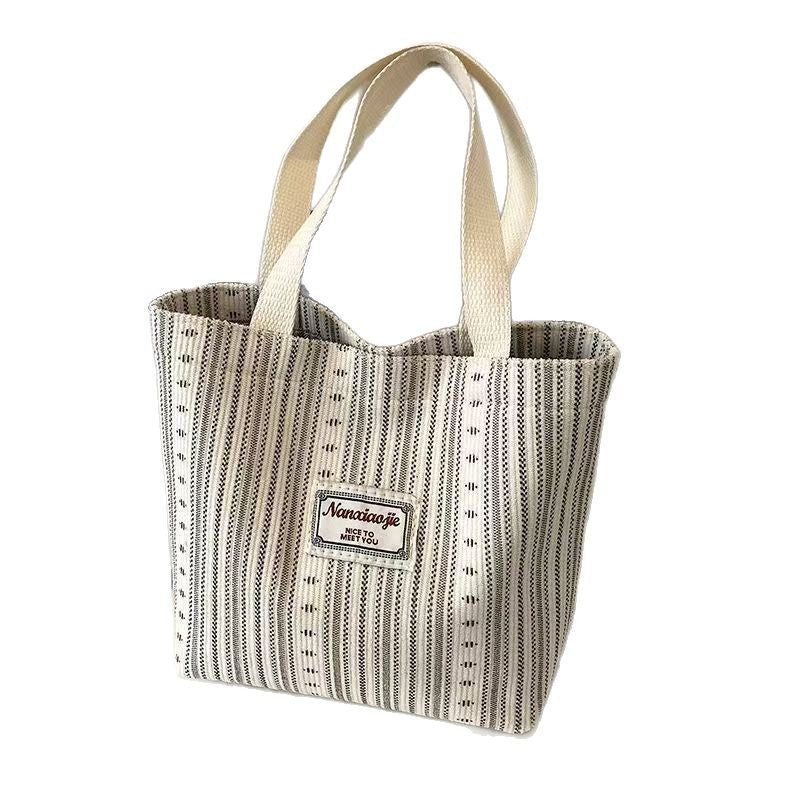 Japanese Style Corduroy Bag Ins Large Capacity