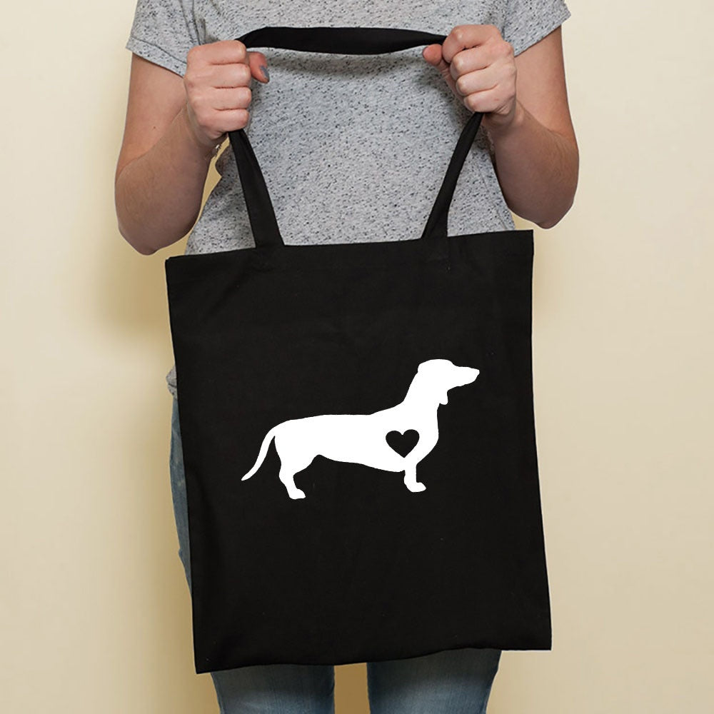 Sausage Cute Pet Dog Printed Canvas Bag