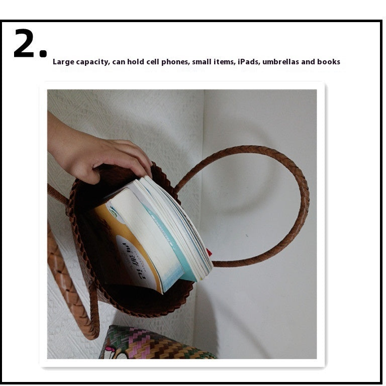 Creative Printing Bamboo Large Capacity Travel Handbag