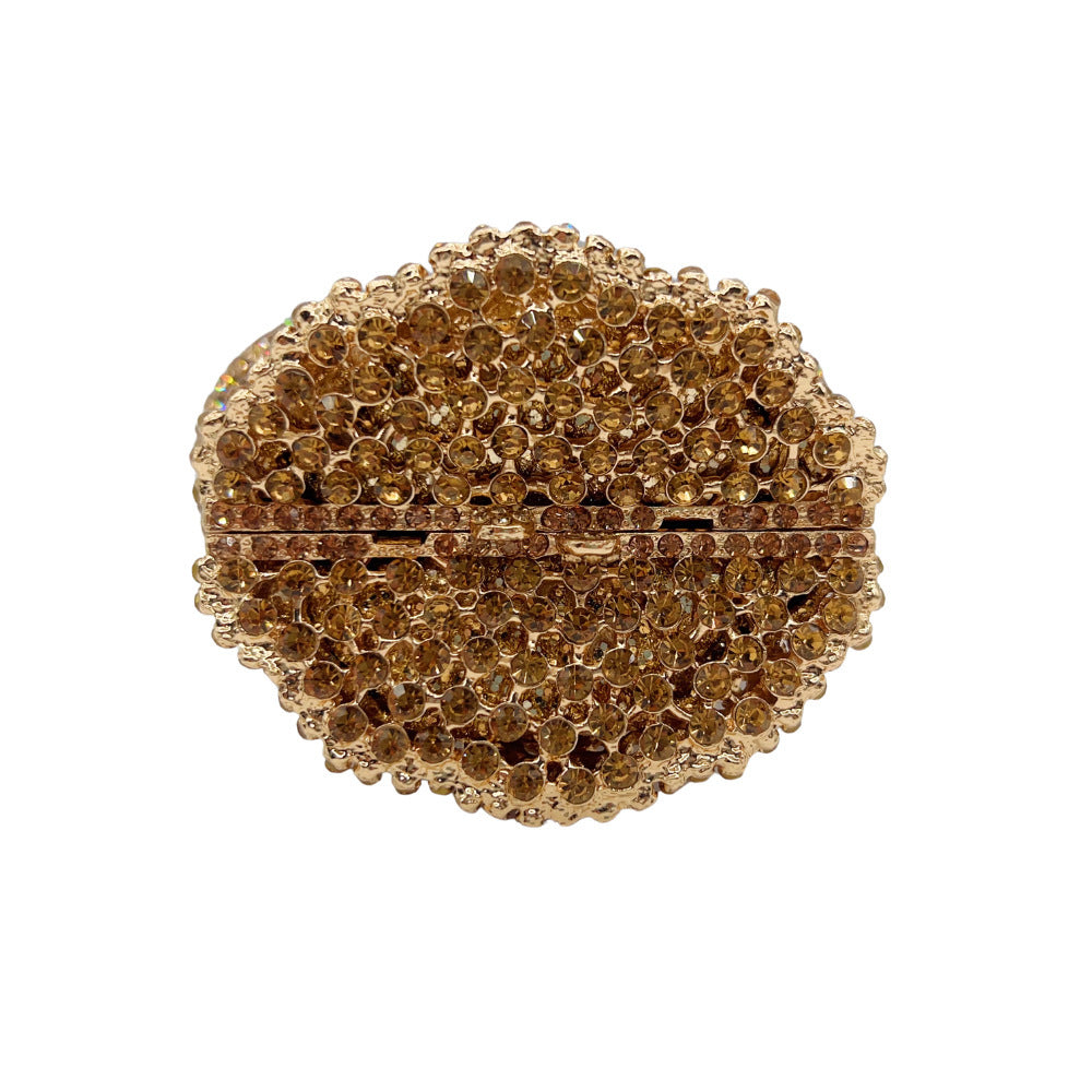 Trade Hollow Metal Purse Full Diamond Clutch