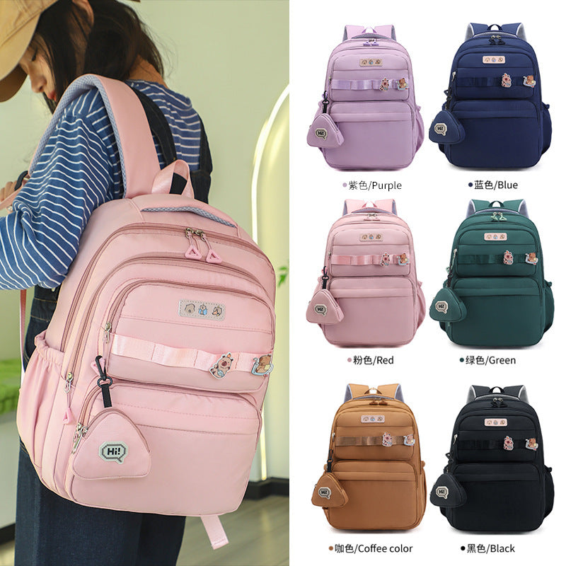Large Capacity Leisure Simple Schoolbag Female Primary School Junior High School