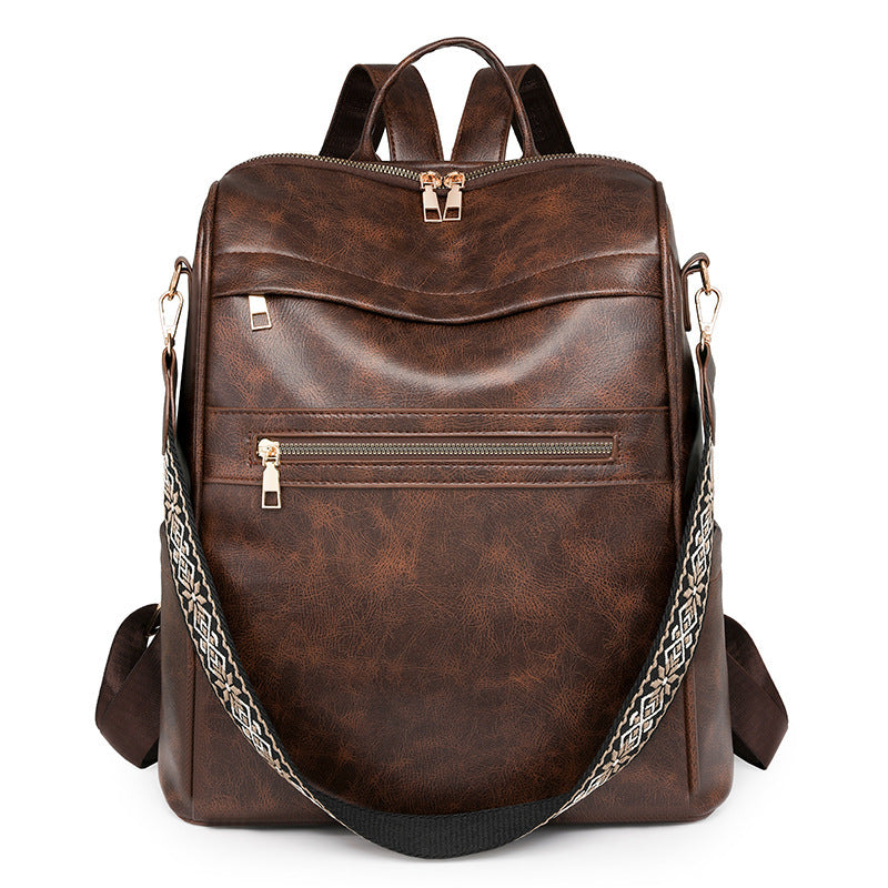 Retro College Students' Backpack Trendy High-end Sense