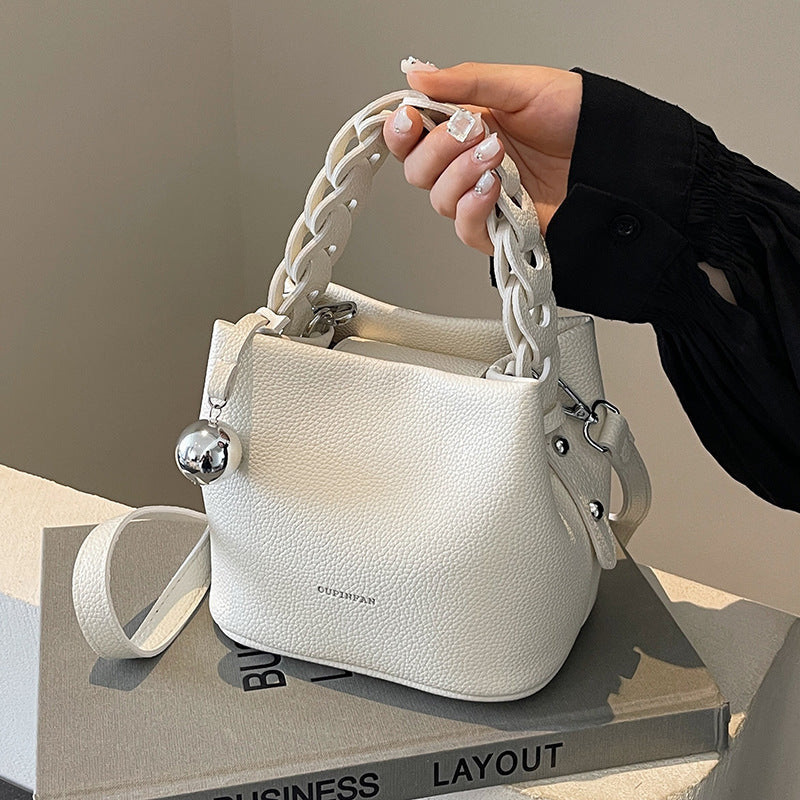 One-shoulder Crossbody Design Portable Bucket Bag