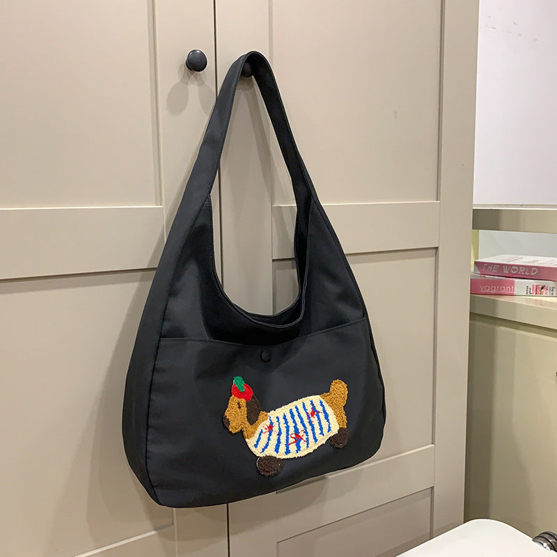 Japanese Style Large Capacity Cute Sausage Dog Commuting Shopping Bag