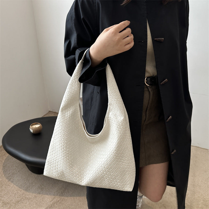 Retro Large Capacity Solid Color Single-shoulder Bag Popular