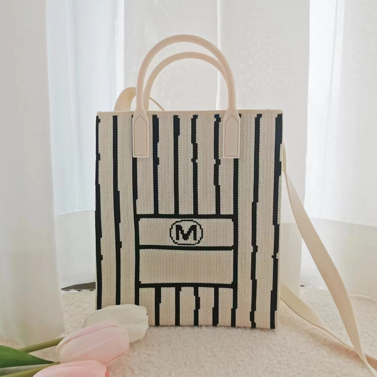 Women's Crossbody Small Cute And Lightweight Four Seasons Striped Handbag