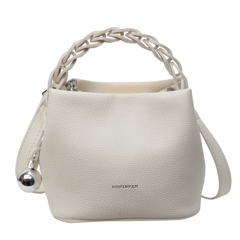 One-shoulder Crossbody Design Portable Bucket Bag