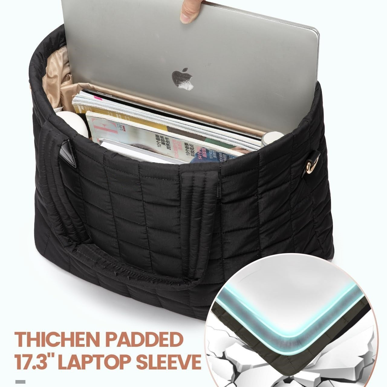 Large Capacity Tote Trendy Rhombus Shoulder Bag