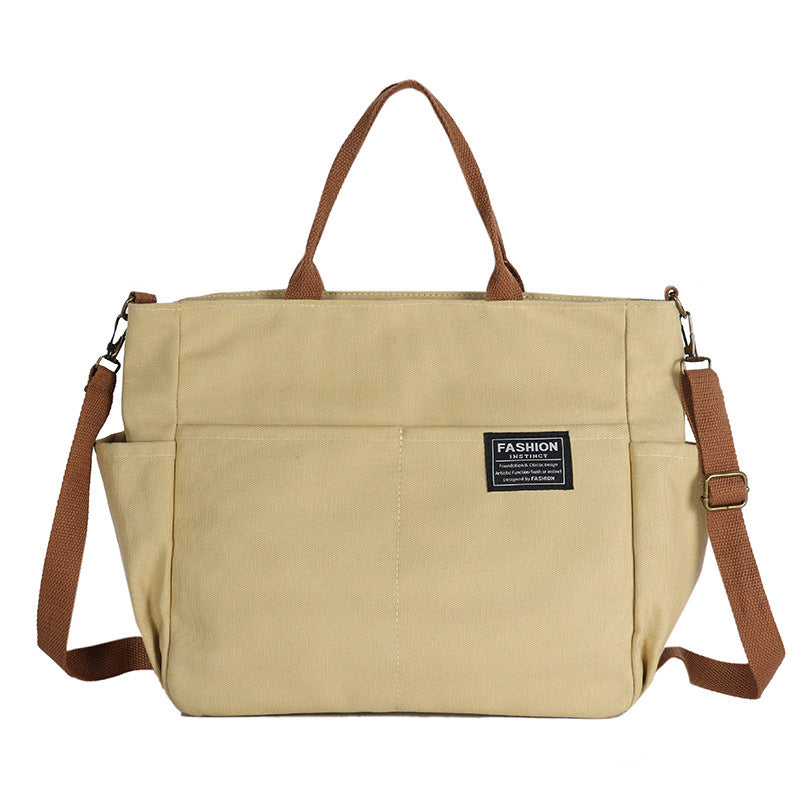 New Women's Canvas Casual Retro Large Capacity Multi-layer Women's Messenger Bag