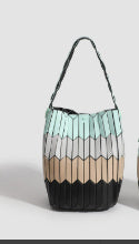 Geometric Rhombus Color Matching Shoulder Bag