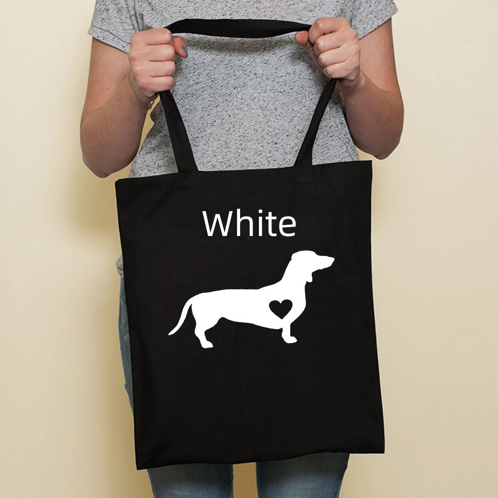 Sausage Cute Pet Dog Printed Canvas Bag