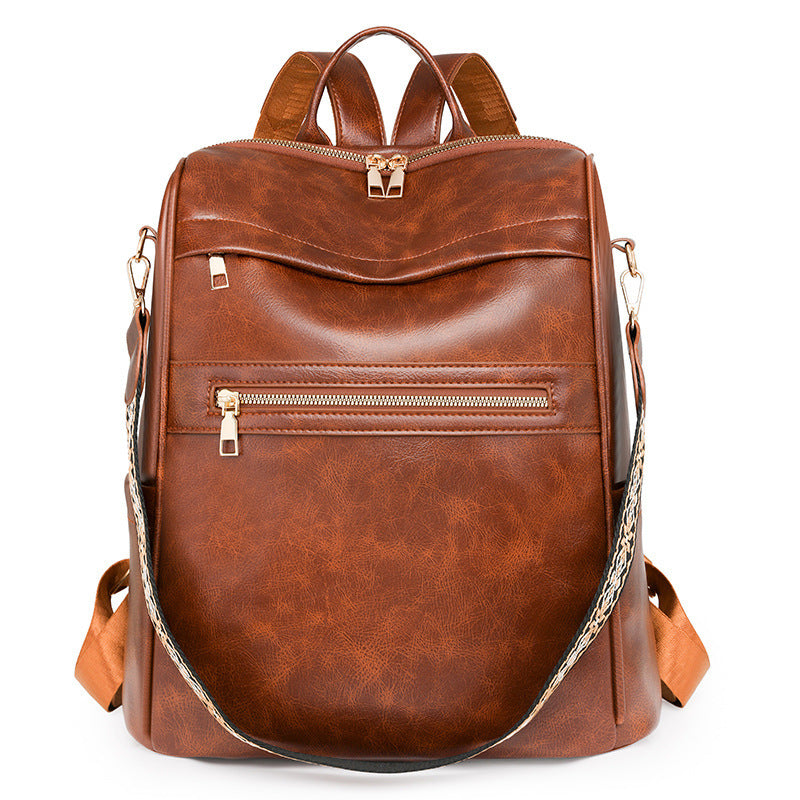 Retro College Students' Backpack Trendy High-end Sense