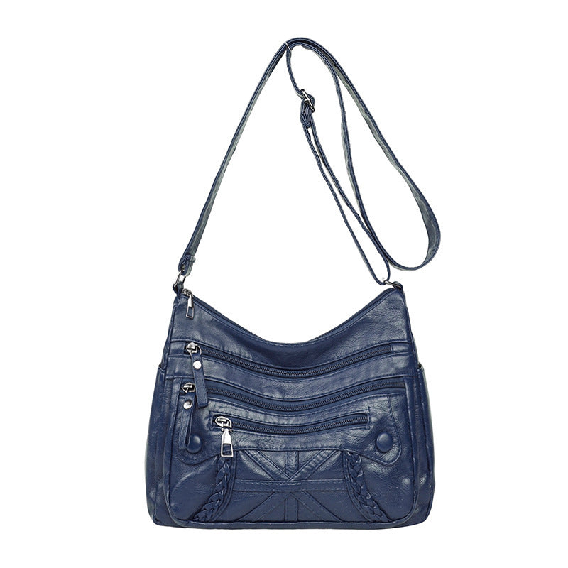 Casual Messenger Bag Fashionable Versatile Multi-layer Multi-pocket