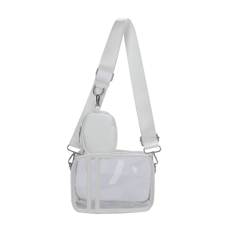 Women's Simple Transparent Shoulder Bag Fashion Messenger Bag