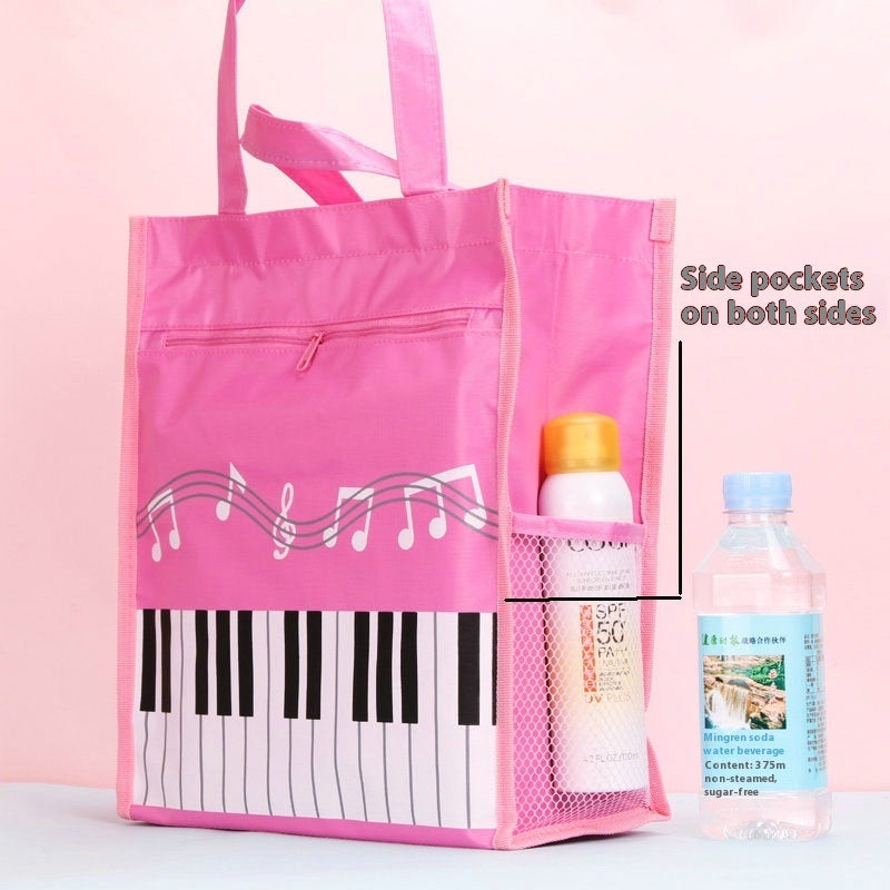 Piano Notes Tuition Bag Tote Bag Two Layers