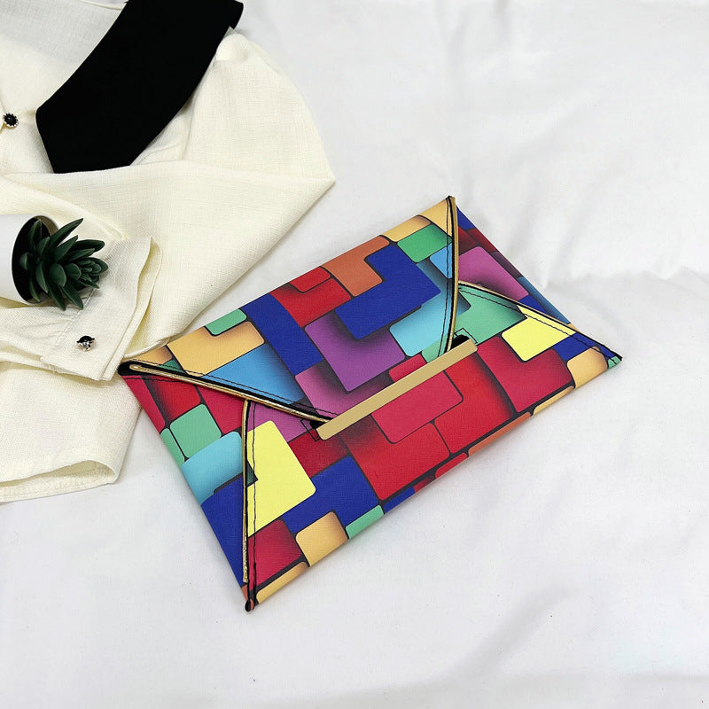 Western Style Leisure Fashion Plaid Contrast Color Small Square Bag