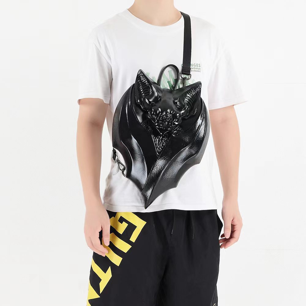 Gothic Style Dark Bat-shaped Chest Bag