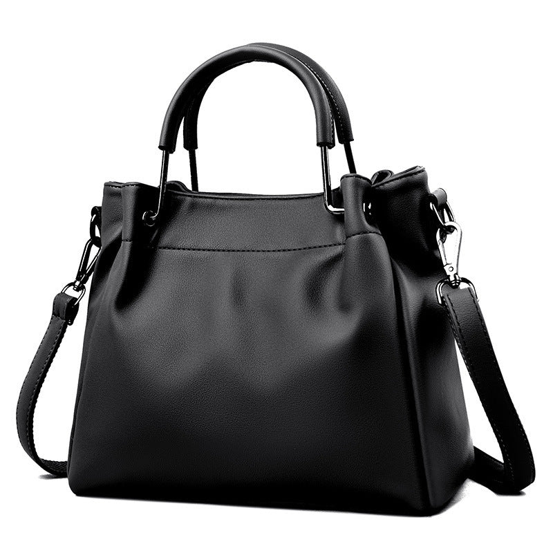 Leisure Soft Leather Bucket Bag Commuting To Work