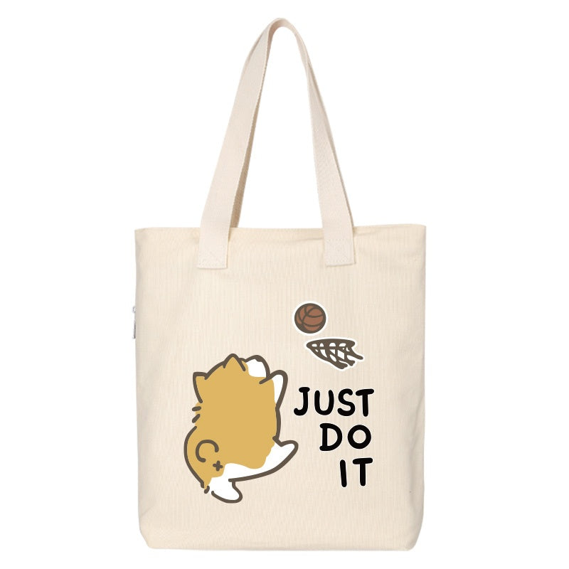 Shiba Inu Male And Female Shoulder Bag Canvas Large Capacity