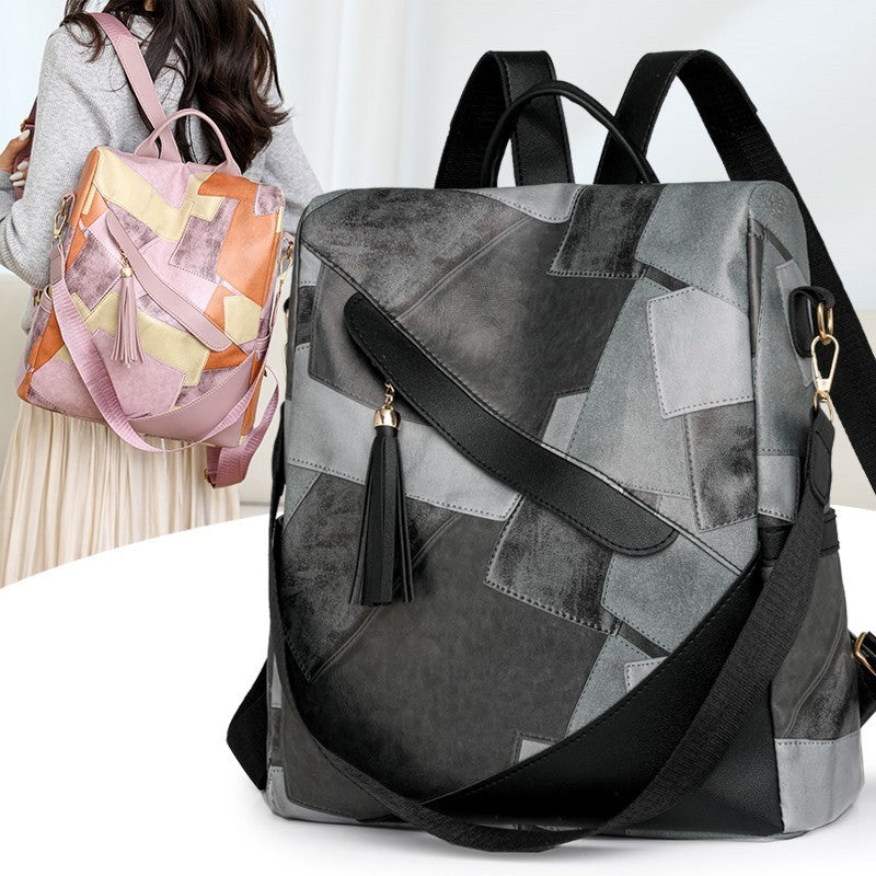 Large Capacity Popular Women's Bags Retro Patchwork Casual Bag