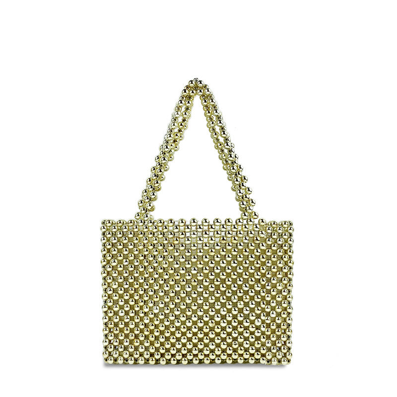 Hand-woven Metal Beads Steamed Crystal Bun Pearl Bag