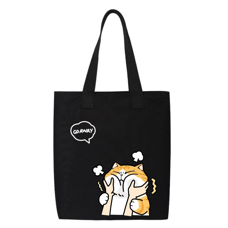 Shiba Inu Male And Female Shoulder Bag Canvas Large Capacity