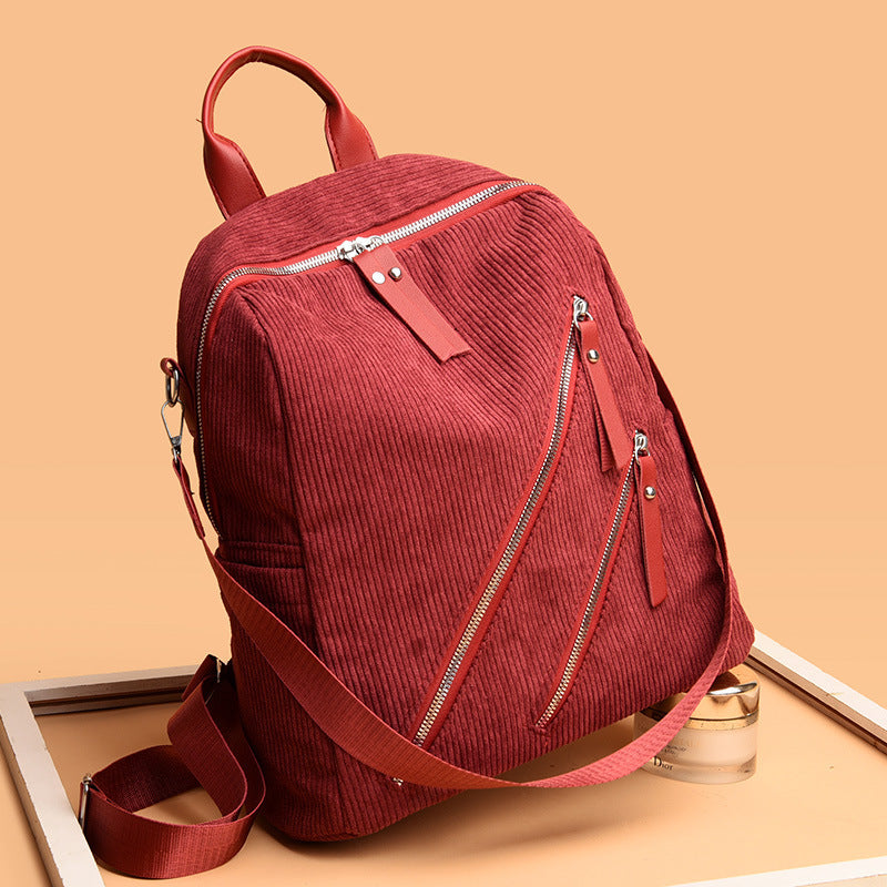 Simple Street Trendy Capacity Casual Female Backpack