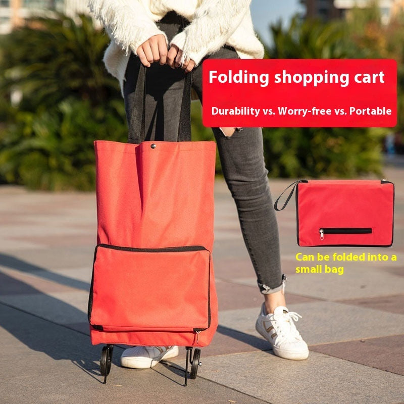 Hand-pulled Shopping Cart Folding Tugboat Bag Handbag