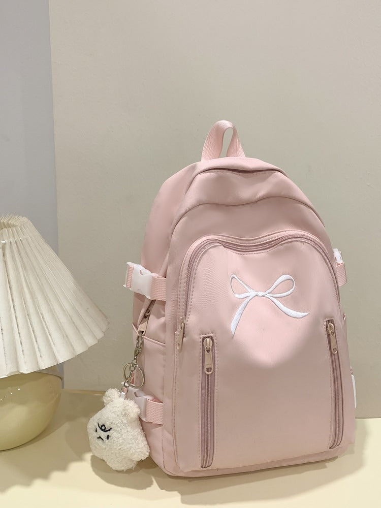 Large Capacity Girl Bow Backpack With College Style