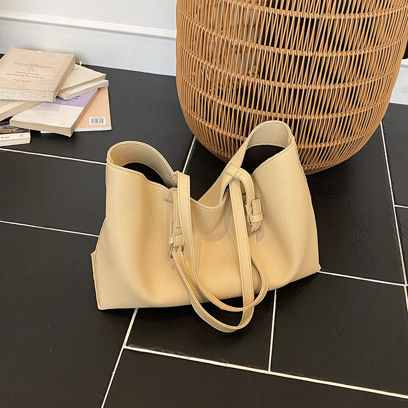 Solid Color Casual Portable Women's Commuter Tote