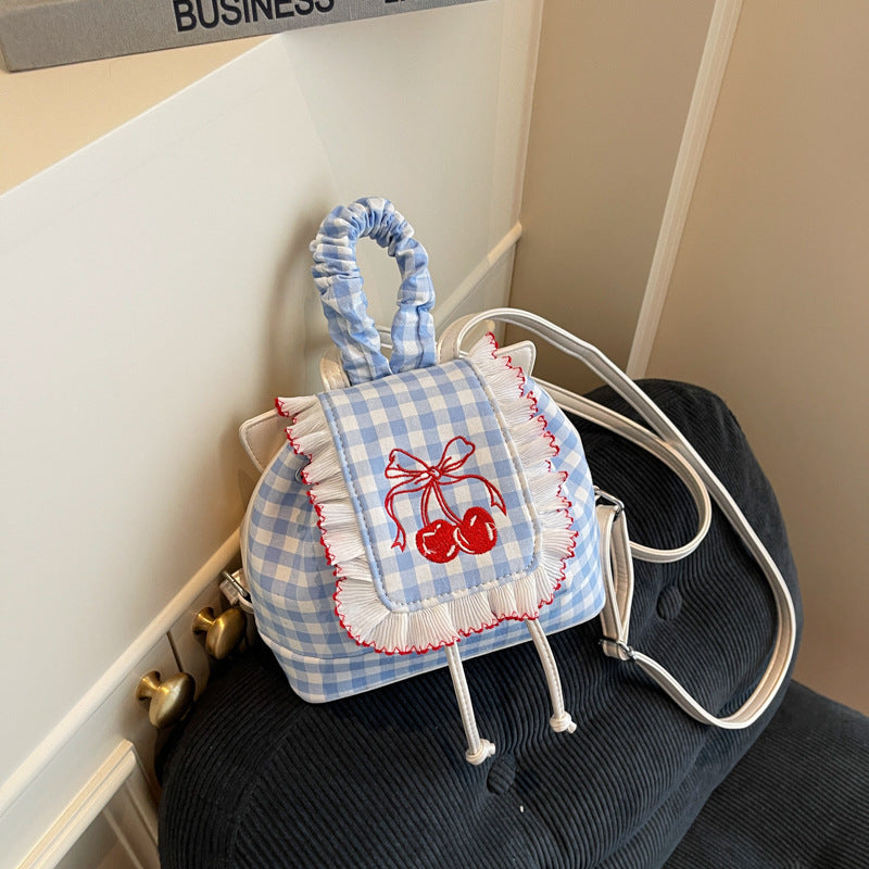 Sweet Lace Mini Checkered Backpack