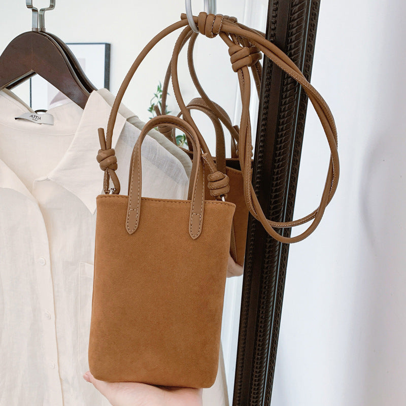 Flowing Water Bucket Contrast Color Leopard Print Fashion Messenger Bag