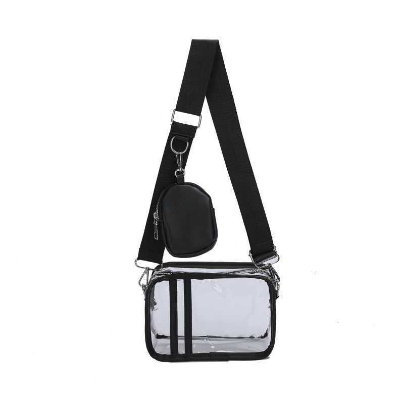 Women's Simple Transparent Shoulder Bag Fashion Messenger Bag