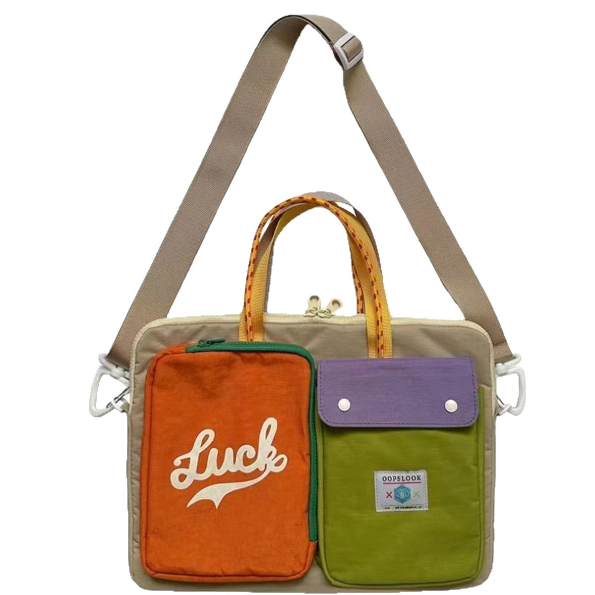 Japanese Dopamine Color Matching Crossbody Bag Large Capacity