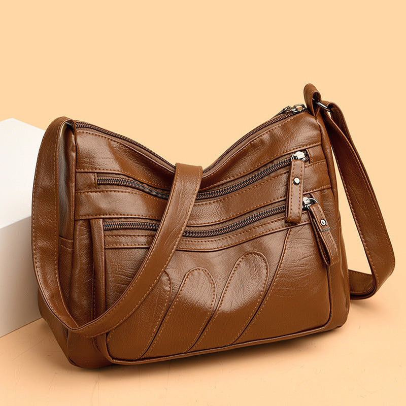 Women's Soft Leather Backpack Bag Large Capacity Shoulder Messenger Bag Women's Shoulder Bag