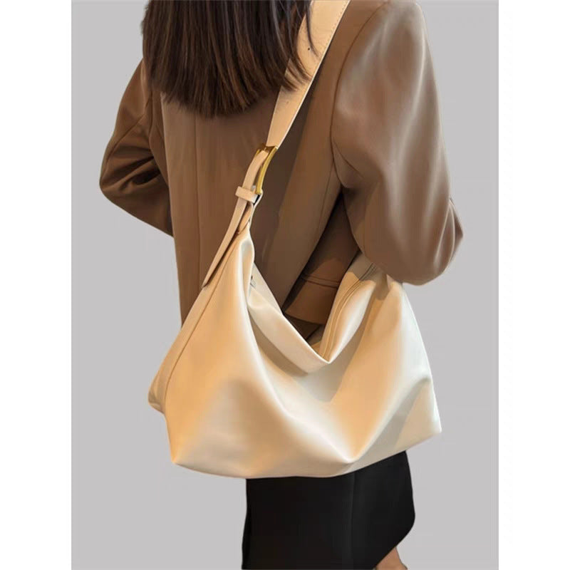 Soft Collapse Simple Style One Shoulder Large Capacity Totes