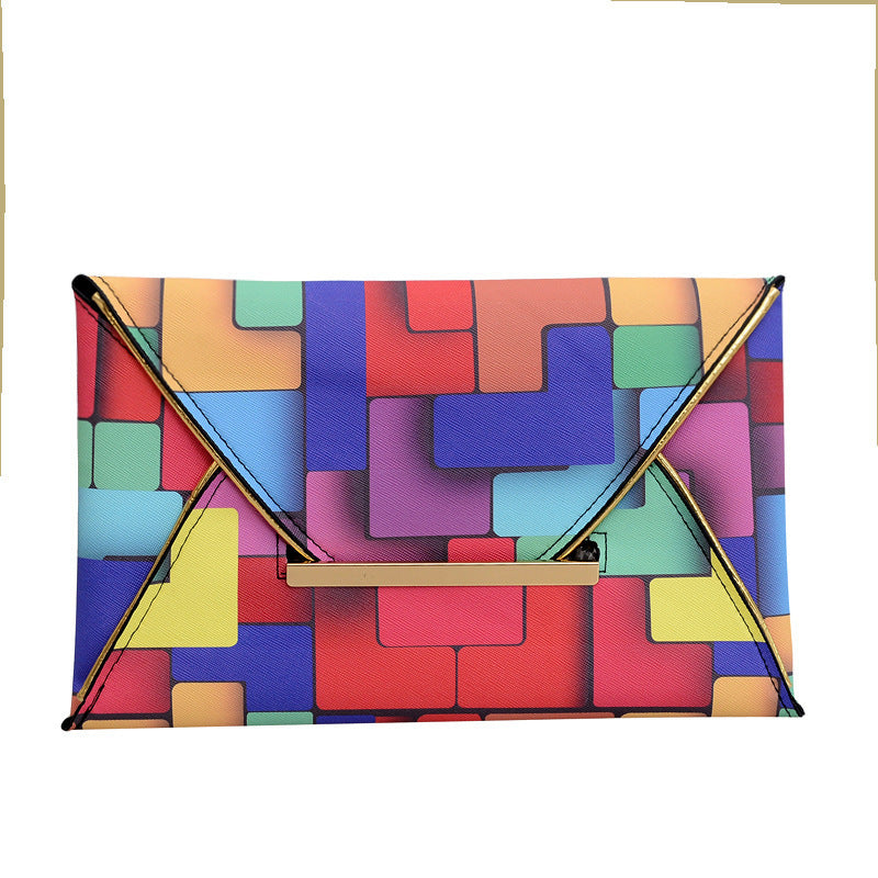 Western Style Leisure Fashion Plaid Contrast Color Small Square Bag