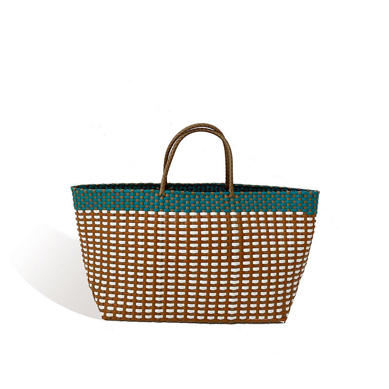 New Pet Woven Beach Large Capacity Portable Vegetable Basket Bag
