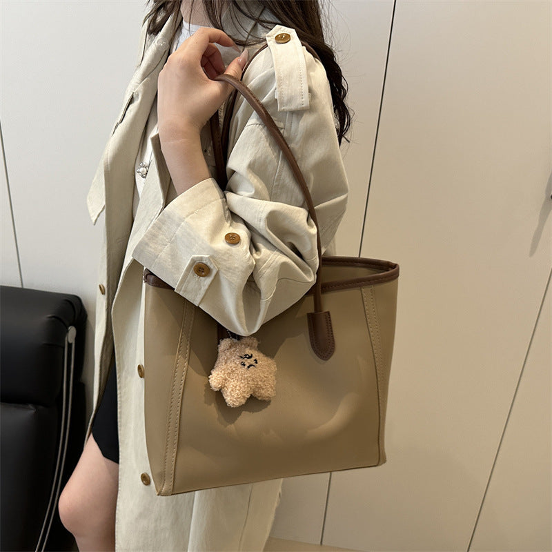 Elegant Commuter Textured Handbag Women's Polyester