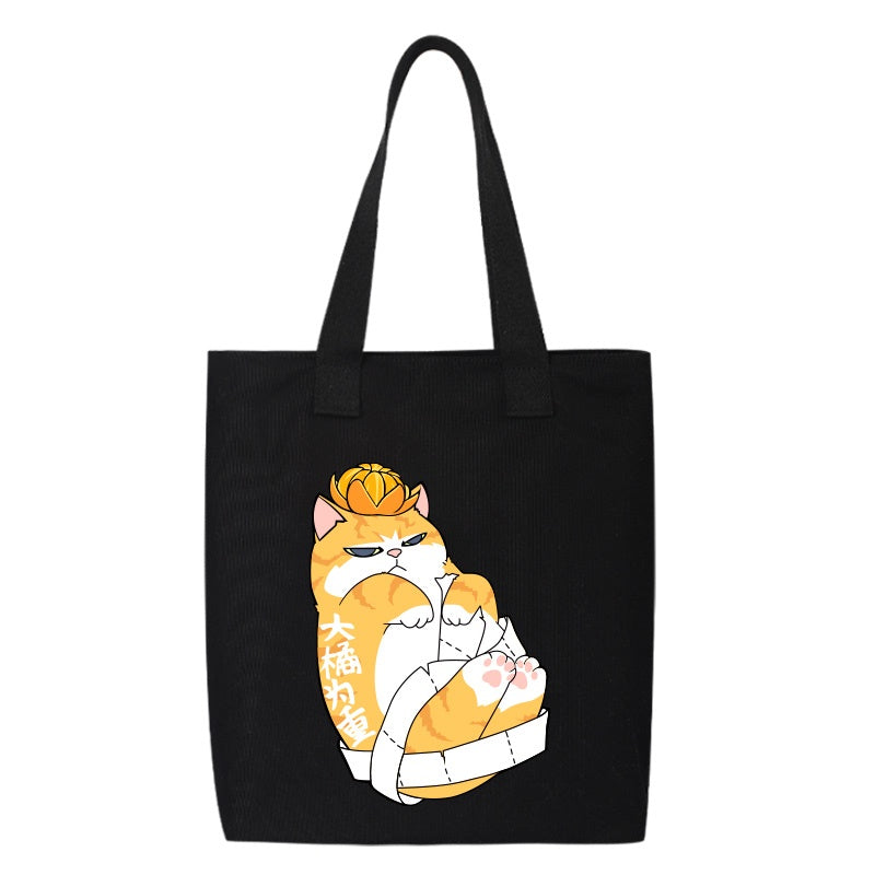 Shiba Inu Male And Female Shoulder Bag Canvas Large Capacity