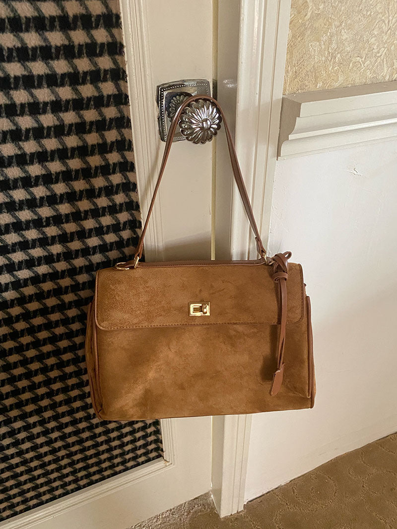 Commuter's All-matching Shoulder Messenger Bag Suede Portable