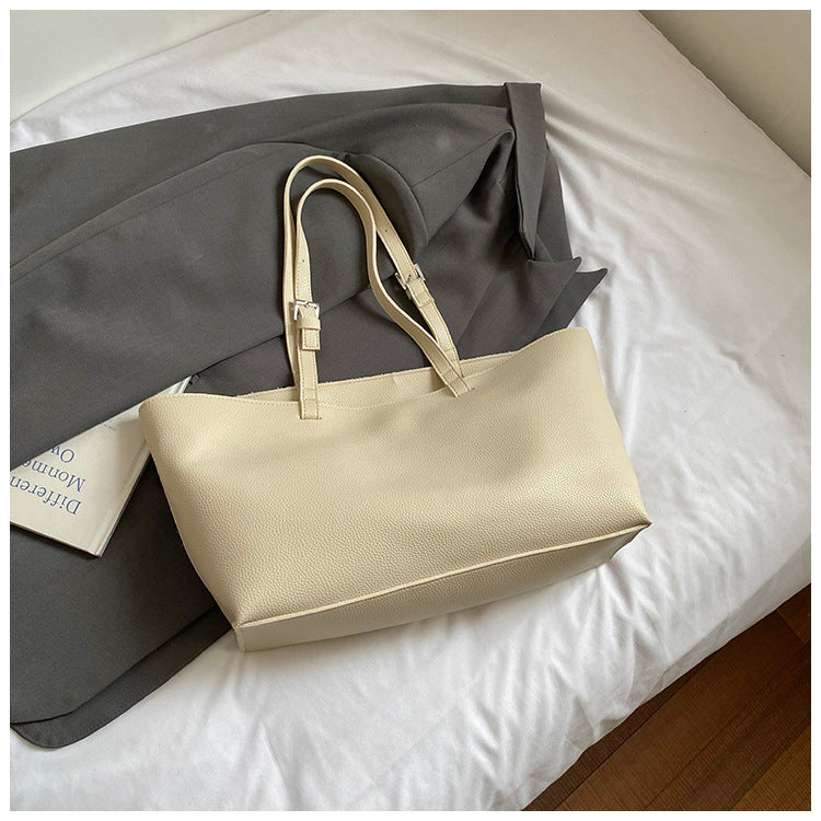 Solid Color Casual Portable Women's Commuter Tote