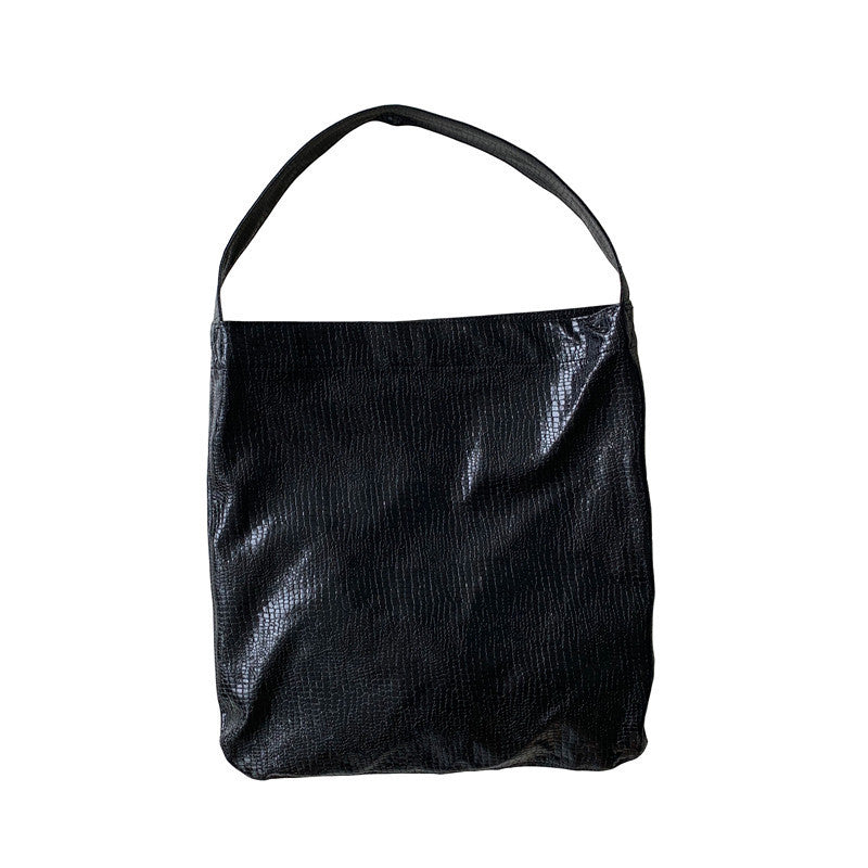Women's All-match Fashion Shoulder Crocodile Pattern Bucket Bag