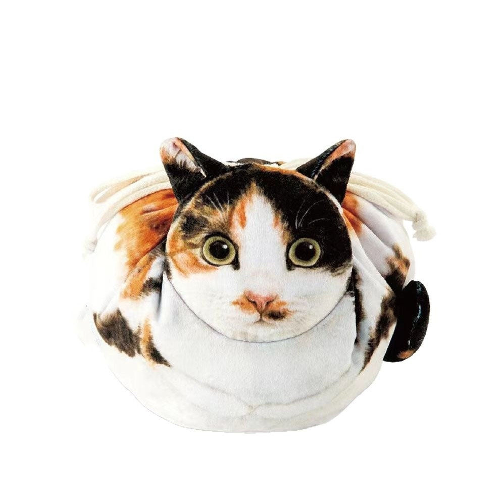 Creative Japanese Cat Printing Drawstring Storage Bag