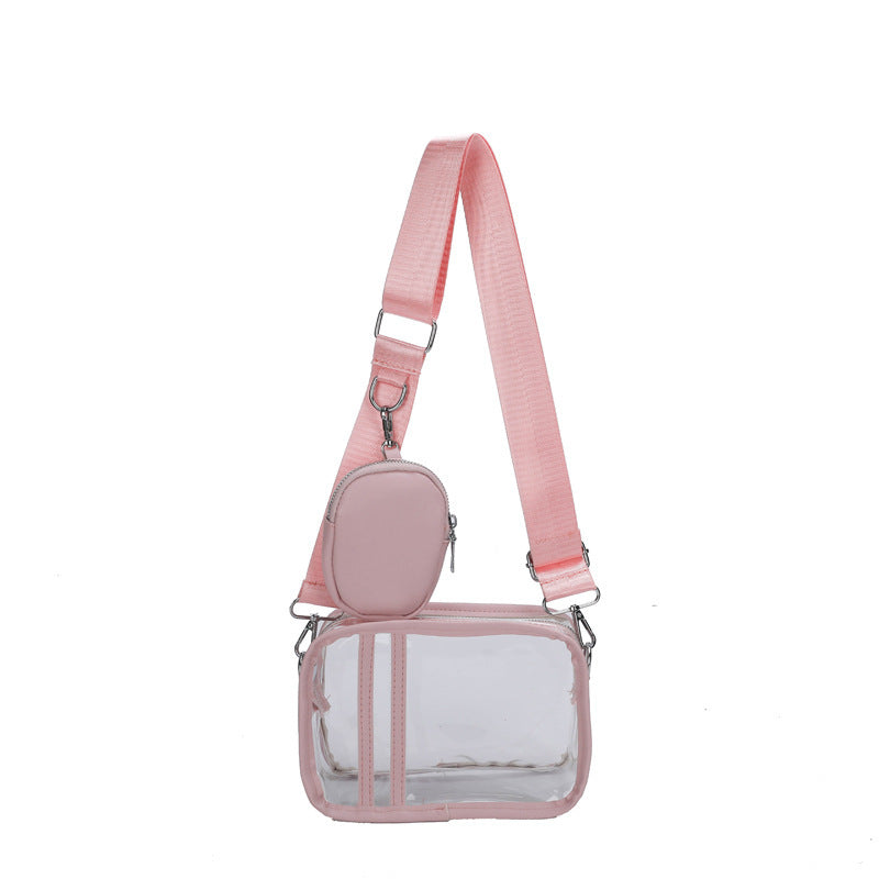 Women's Simple Transparent Shoulder Bag Fashion Messenger Bag